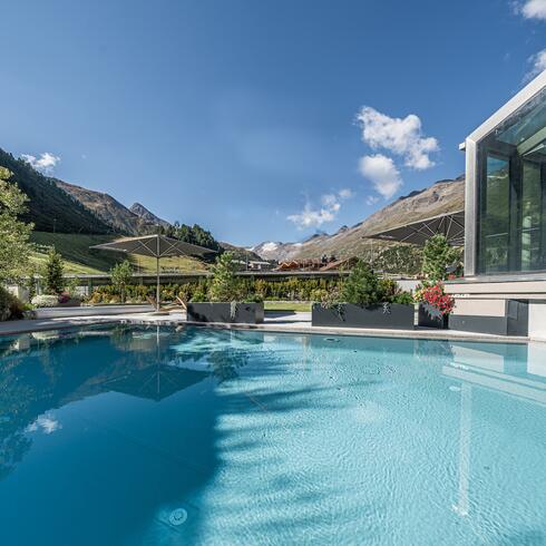 Outdoor Pool with mountain view