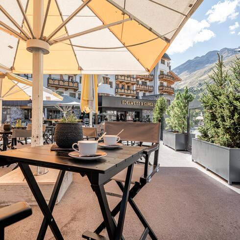 Edelweiss & Gurgl terrace in summer